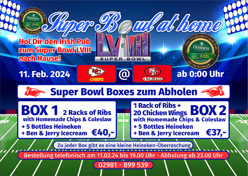 Super Bowl im Blackwater Foodbox for home